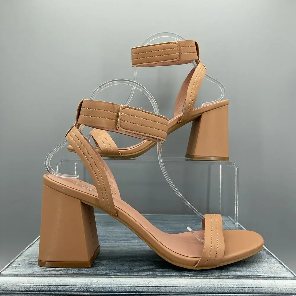 NEW Linea Paolo Women’s Emmie Heeled Sandals Brown Size 8.5M